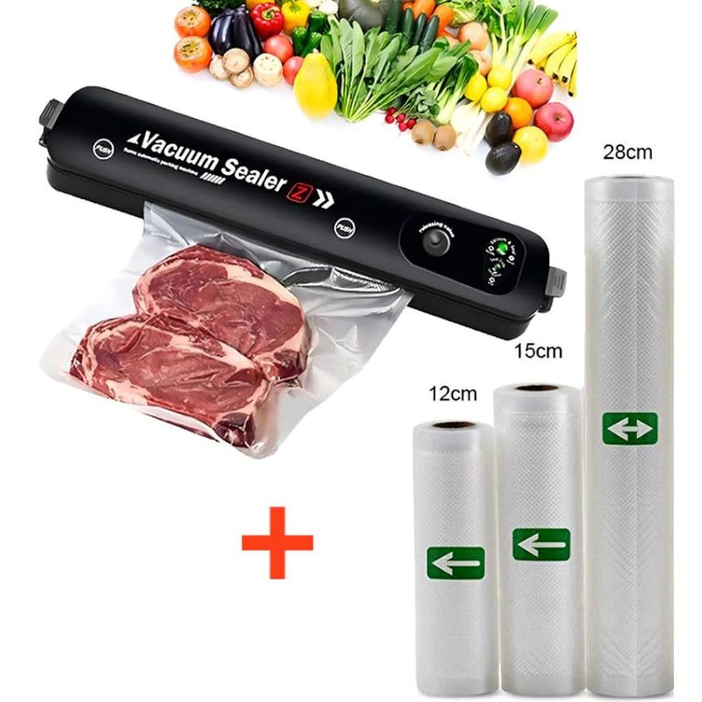 Maquina Selladora Envasadora Vacío Automática Machine Vacuum + 1 rollo de bolsa vacío 5metrosx15cm