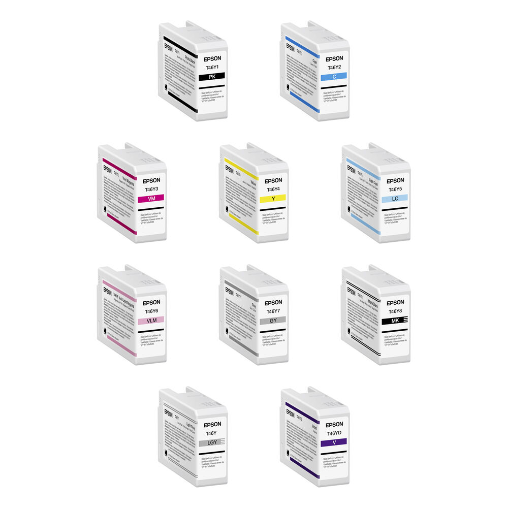 Epson T46Y Cartucho de Tinta UltraChrome PRO10 para Impresora SureColor P900 - Set de Tint