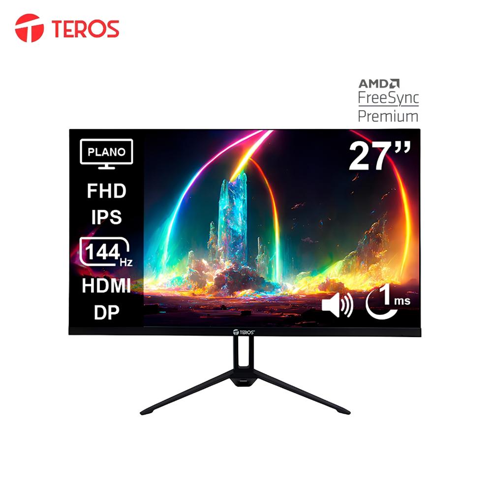 Monitor-plano-TEROS-TE-2714S-27-FHD-IPS-144Hz-1ms-HDMI-DP-Audio-out-Parlantes