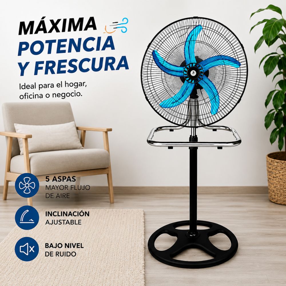 VENTILADOR 3 EN 1 DE PIE PARED Y PISO