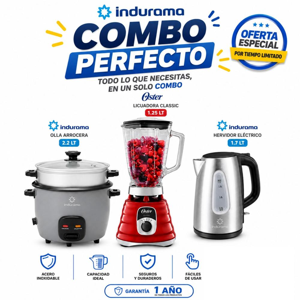 combo de licuadora oster mas Olla indura mas Hervidor electrico