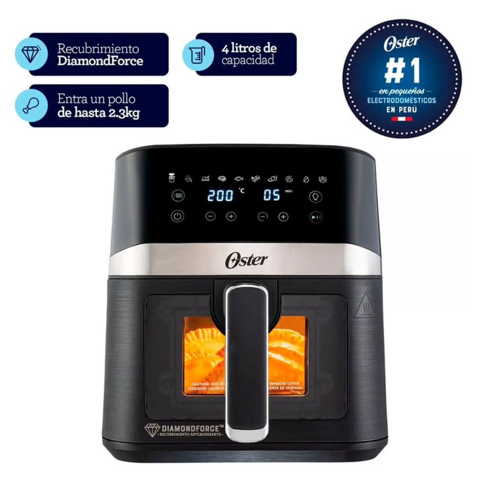 Freidora Oster de Aire Digital con Recubrimiento DiamondForce CKSTAF40WDDF