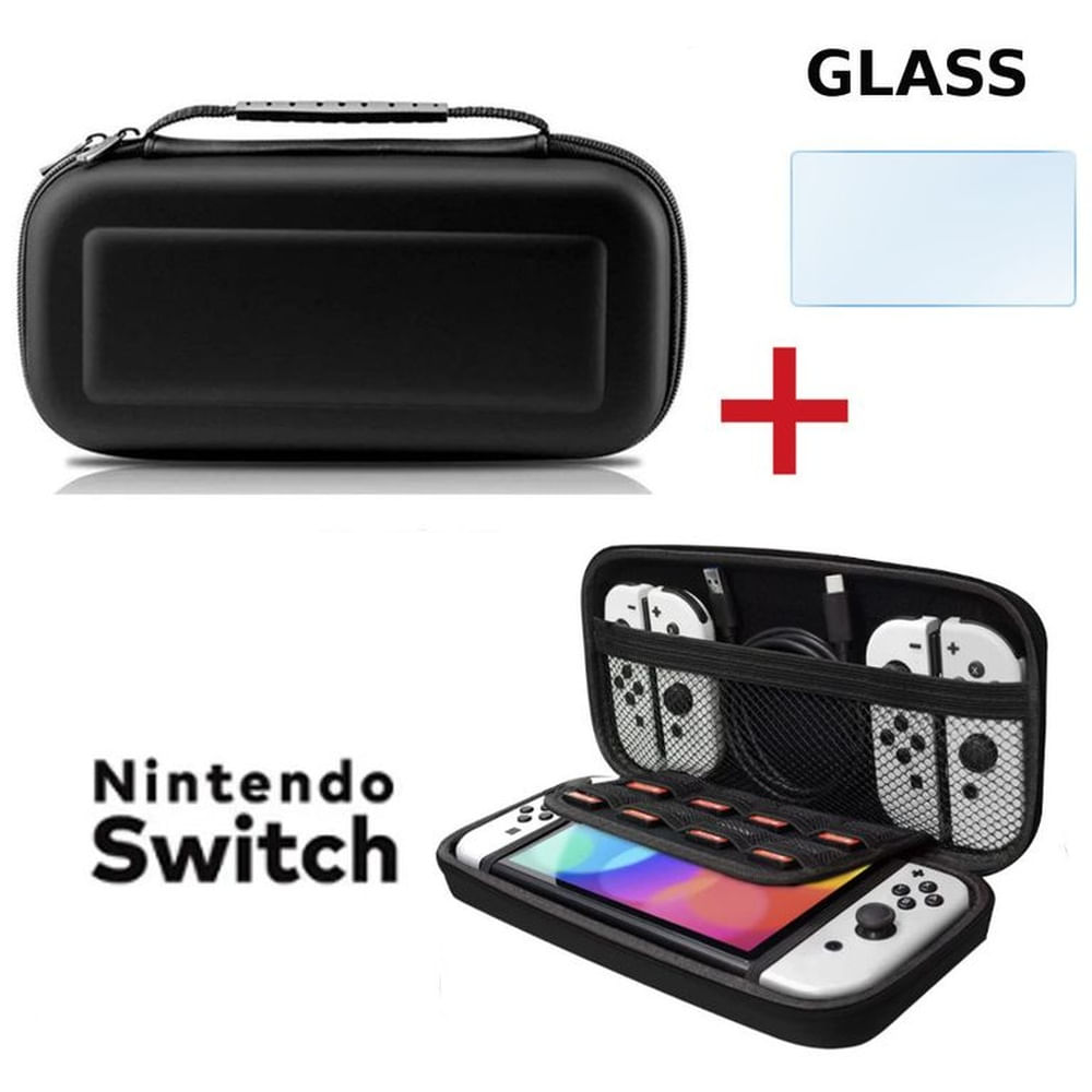 Case Viajero Transportador Nintendo Switch + Cristal templado