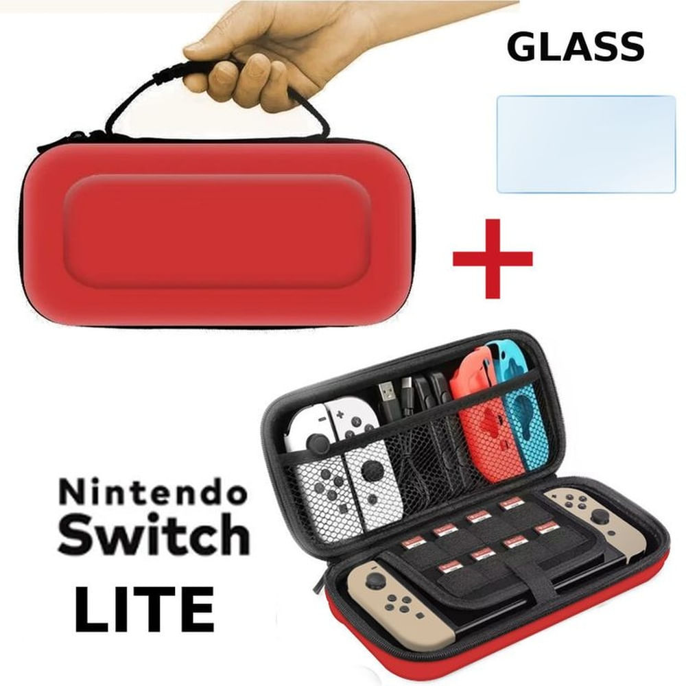 Case Viajero Transportador Nintendo Switch LITE + Cristal templado