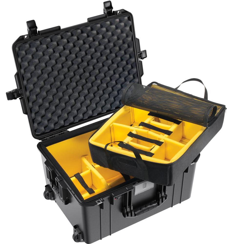 Pelican 1607AirWD Maleta Dura con Ruedas y Divisor Acolchado - Negro