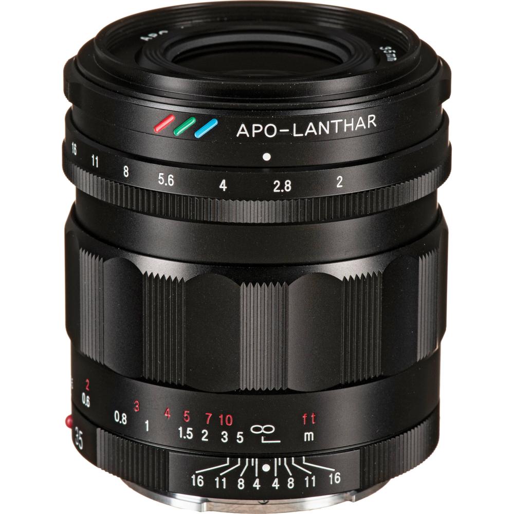 Voigtlander APO-LANTHAR 35mm f/2 Aspherical Lens - E-Mount, Apertura f/2 a f/16, Dos Eleme