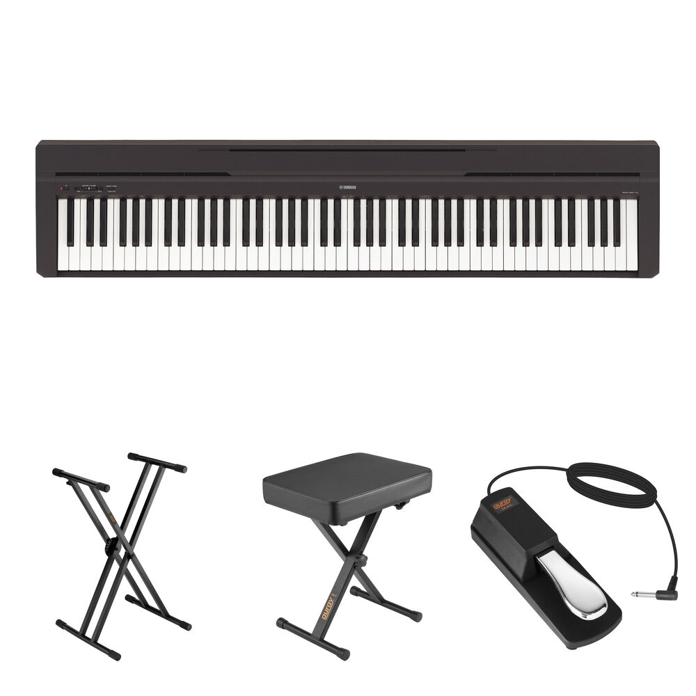 Yamaha P-45 Piano Digital Compact 88 Teclas con Soporte, Banco y Pedal