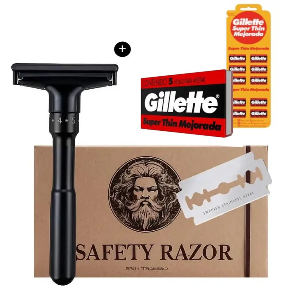 Máquina Afeitar Rasuradora Afeitadora Clásica Inoxidable +01 Blister