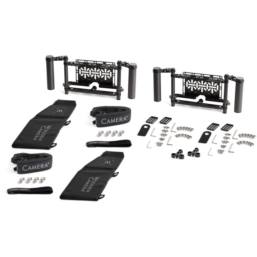 Wooden Camera Dual Director's Monitor Cage v3 - Soporte para Monitores de hasta 9"" con Aga