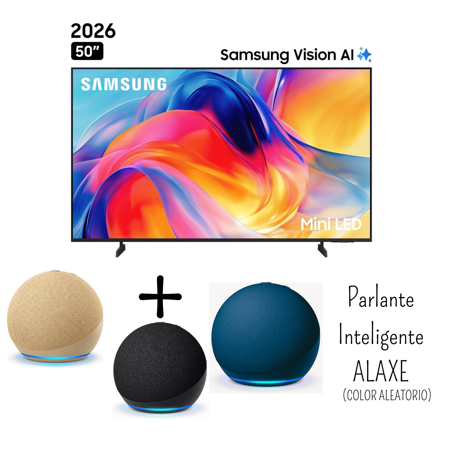 TELEVISOR SAMSUNG 50 PULGADAS 4K VISION AI SMART TV UN50M70HAGXPE - PARLANTE ALAXE