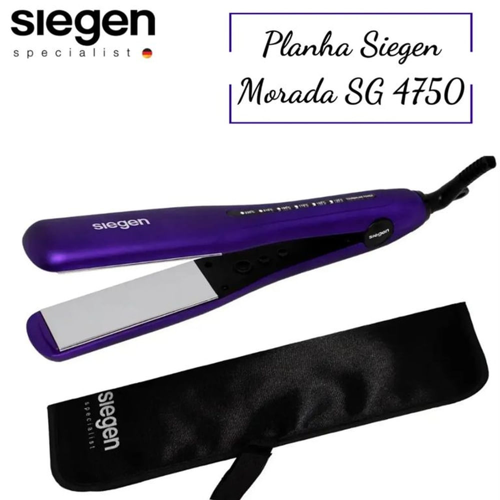 Plancha Alisadora de cabello Siegen SG-4750 Morado
