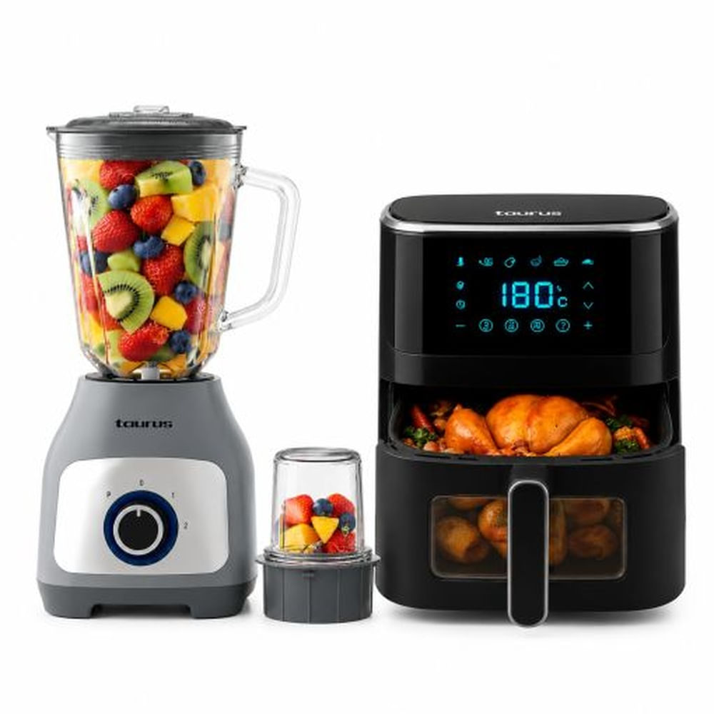 Freidora Silver Fryer + Licuadora Silver Premium CAJA KITCHEN