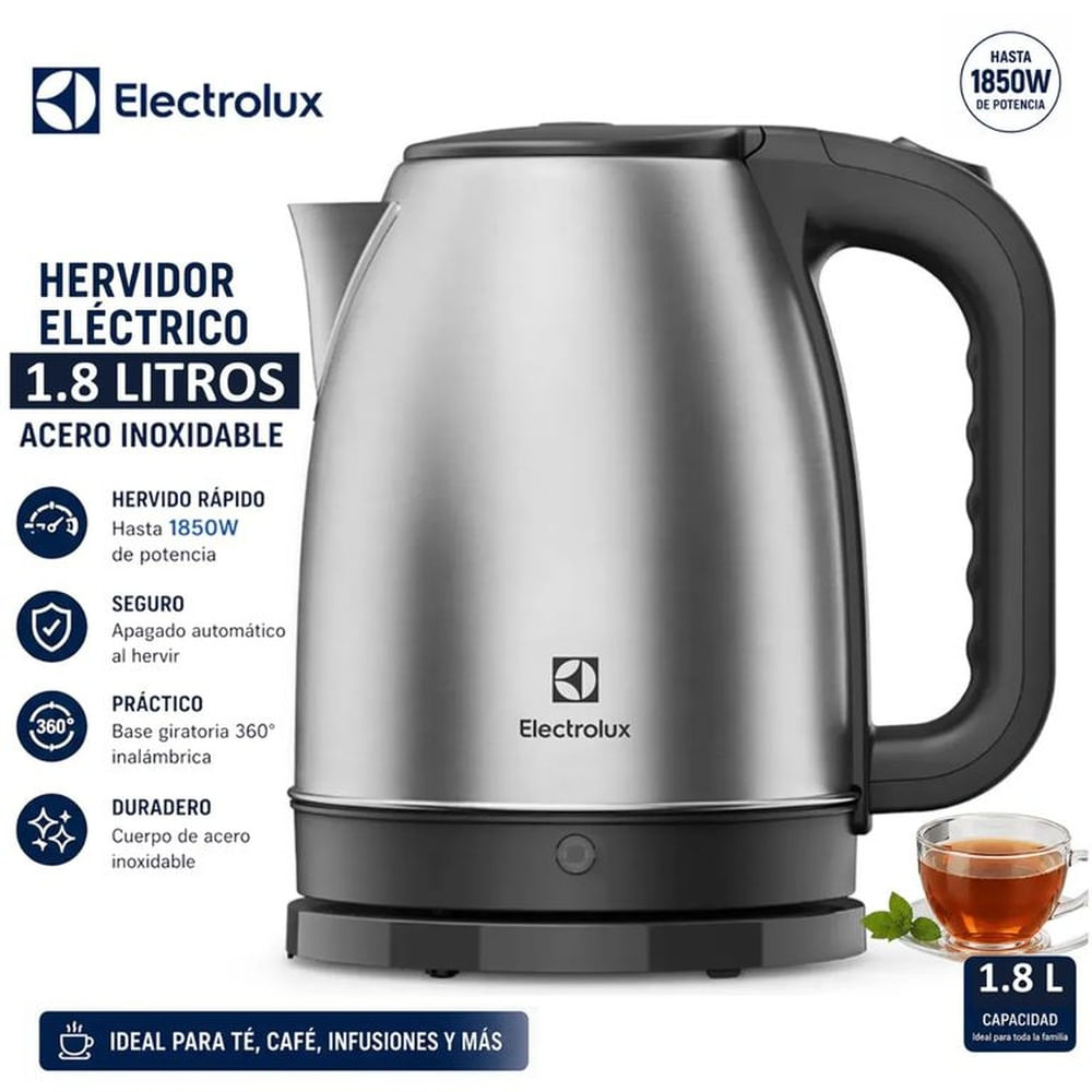 Hervidor Eléctrico Electrolux 1,8L Experience EEK10