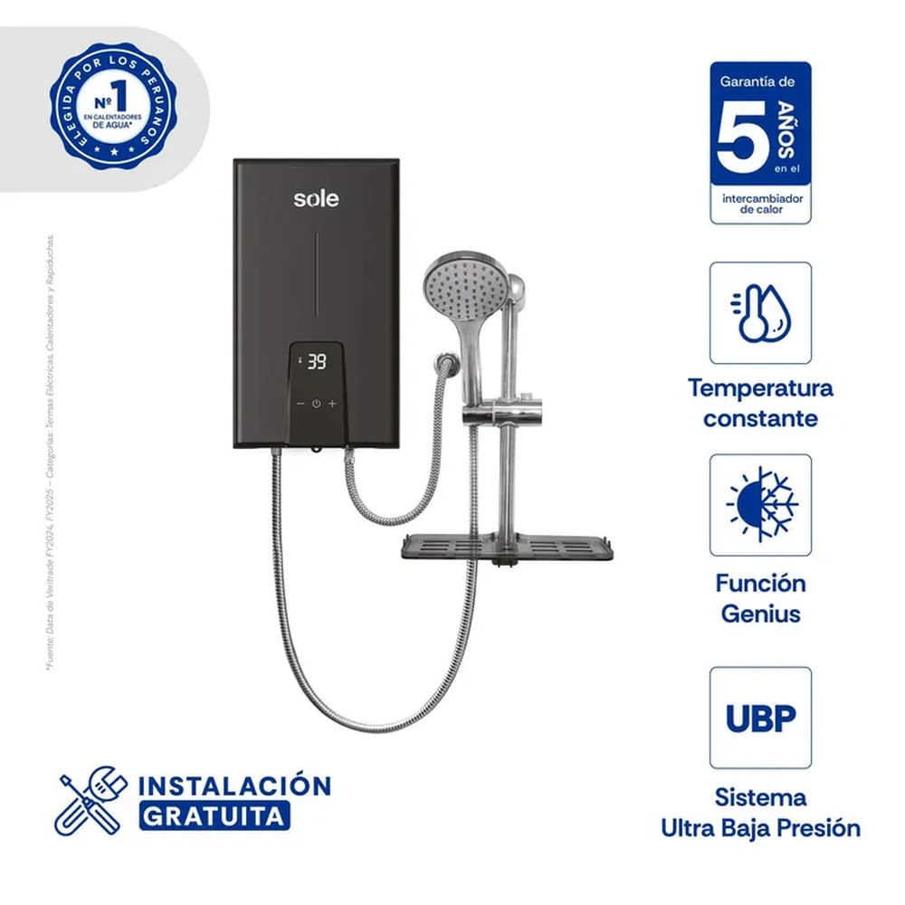 Rapiducha Eléctrica Sole Imagine 5500W con Kit de Accesorios