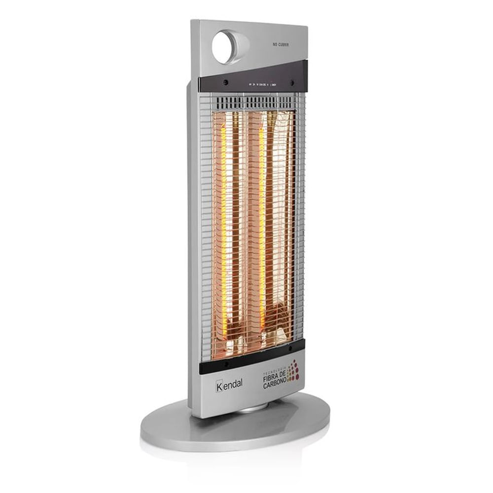 Estufa Eléctrica Fibra de Carbono Kendal NSB-120K6 Silver 1000W