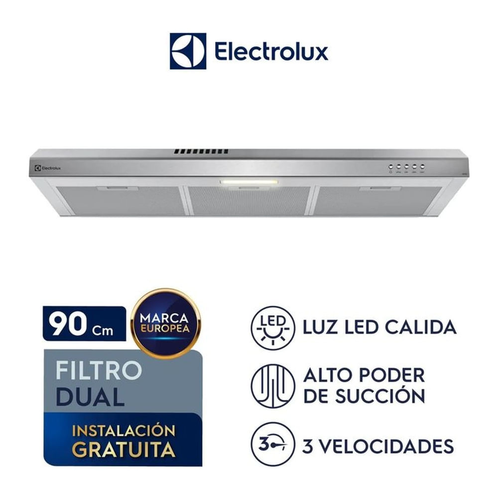 Campana Extractora Electrolux 60cm Alto Poder de Succión inox