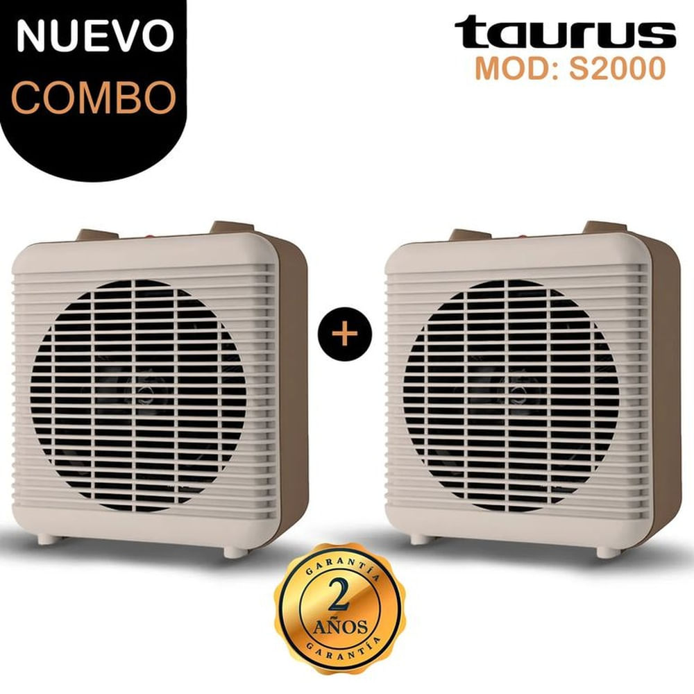 Pack Calefactor Taurus S2000 2 Velocidades 2000 W X2