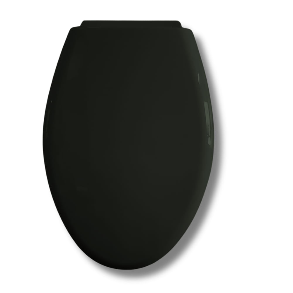 Asiento Tapa Inodoro Elongado Negro Caída Normal