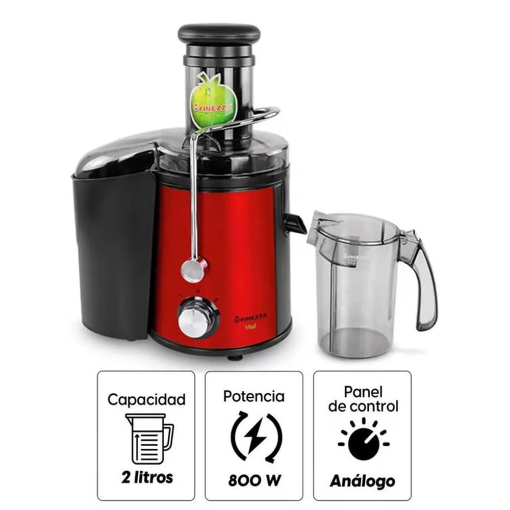 Extractor De Jugos Finezza FZ-6098EX Rojo