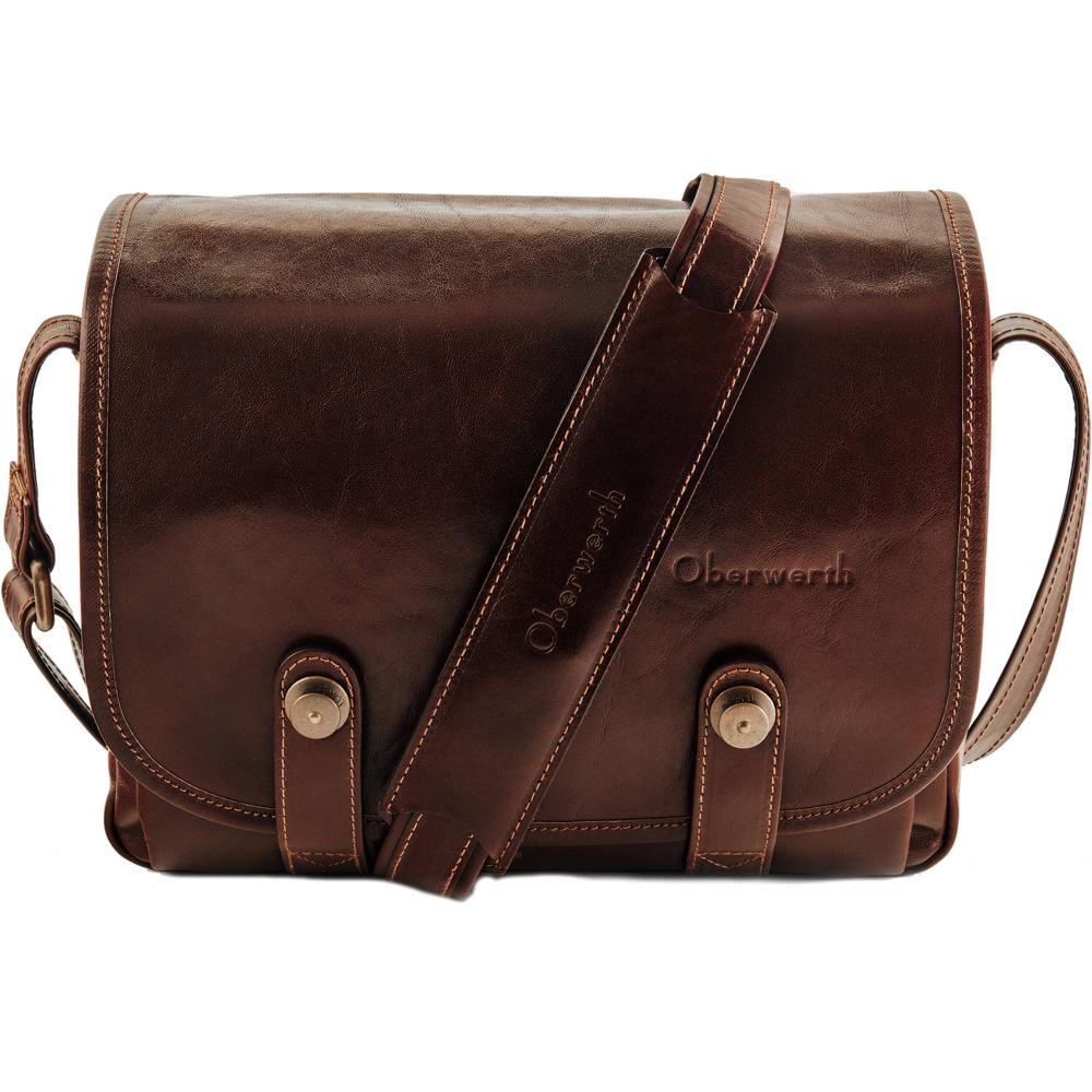 Oberwerth Freiburg Bolsa de Cuero Vintage para Cámara (Marrón Oxidado) - Inserto Acolcha