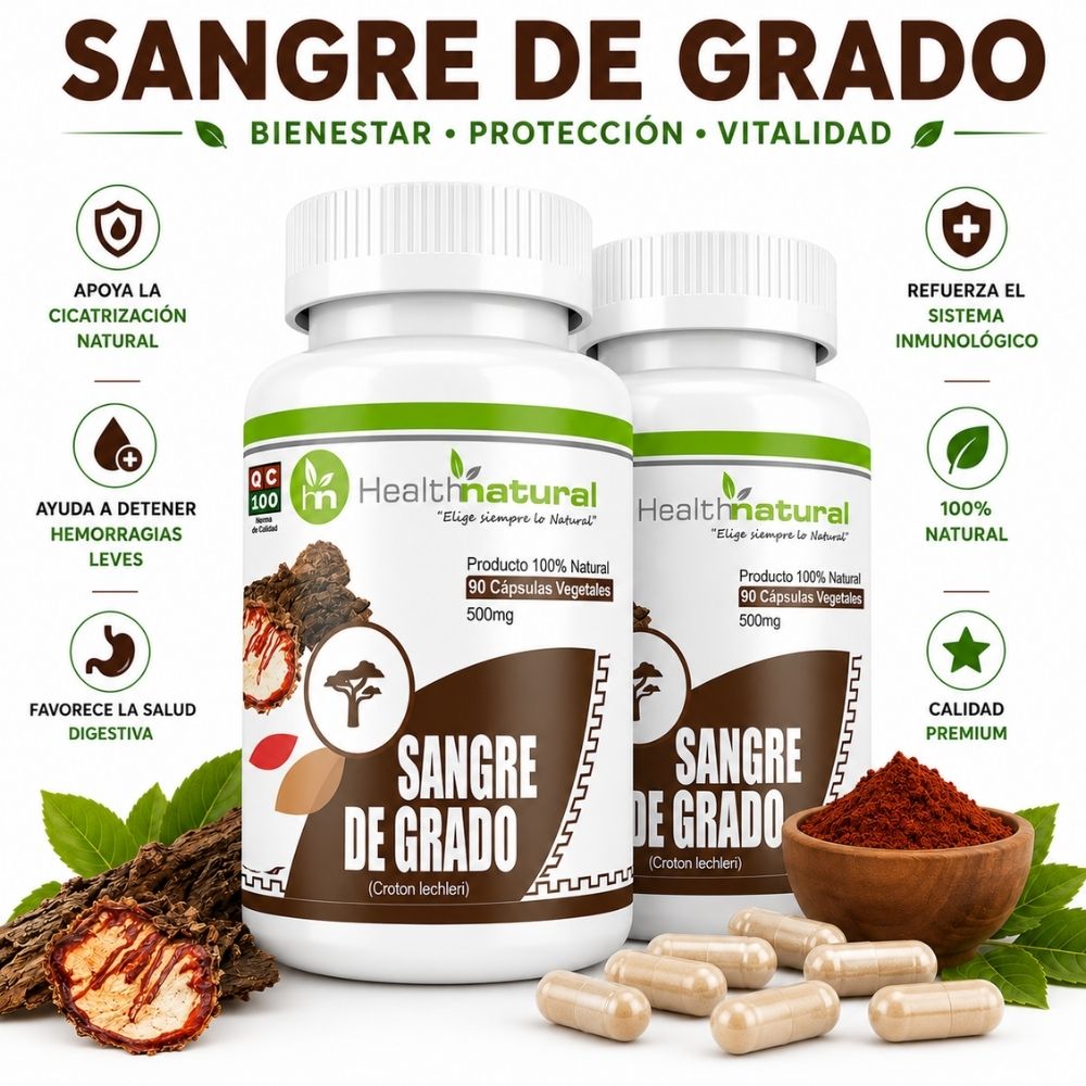 PACK 2 SANGRE DE GRADO HEALTHNATURAL 1000MG