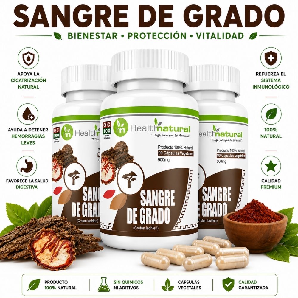 PACK 3 SANGRE DE GRADO HEALTHNATURAL 1500MG