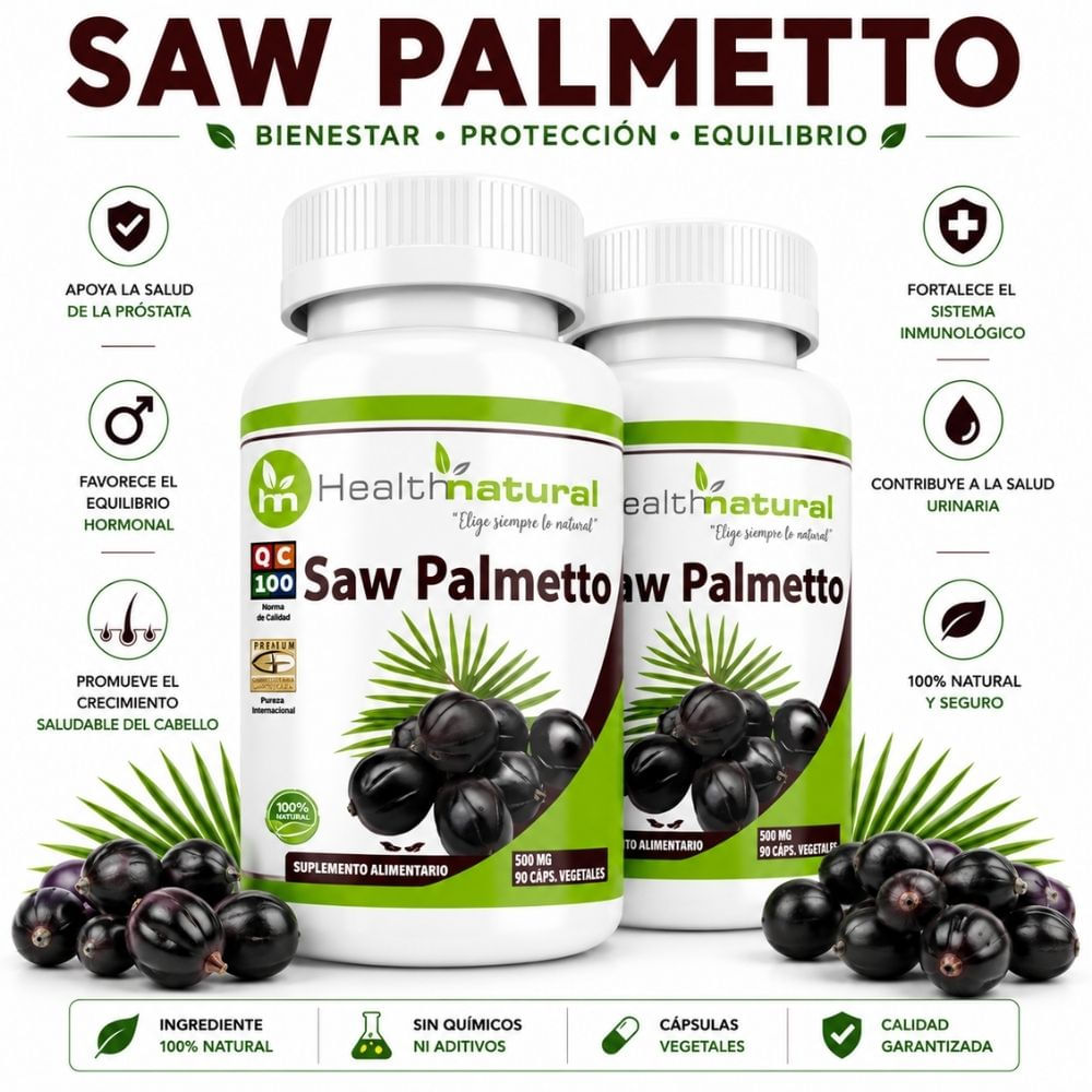 PACK 2 SAW PALMETTO HEALTHNATURAL 1000MG