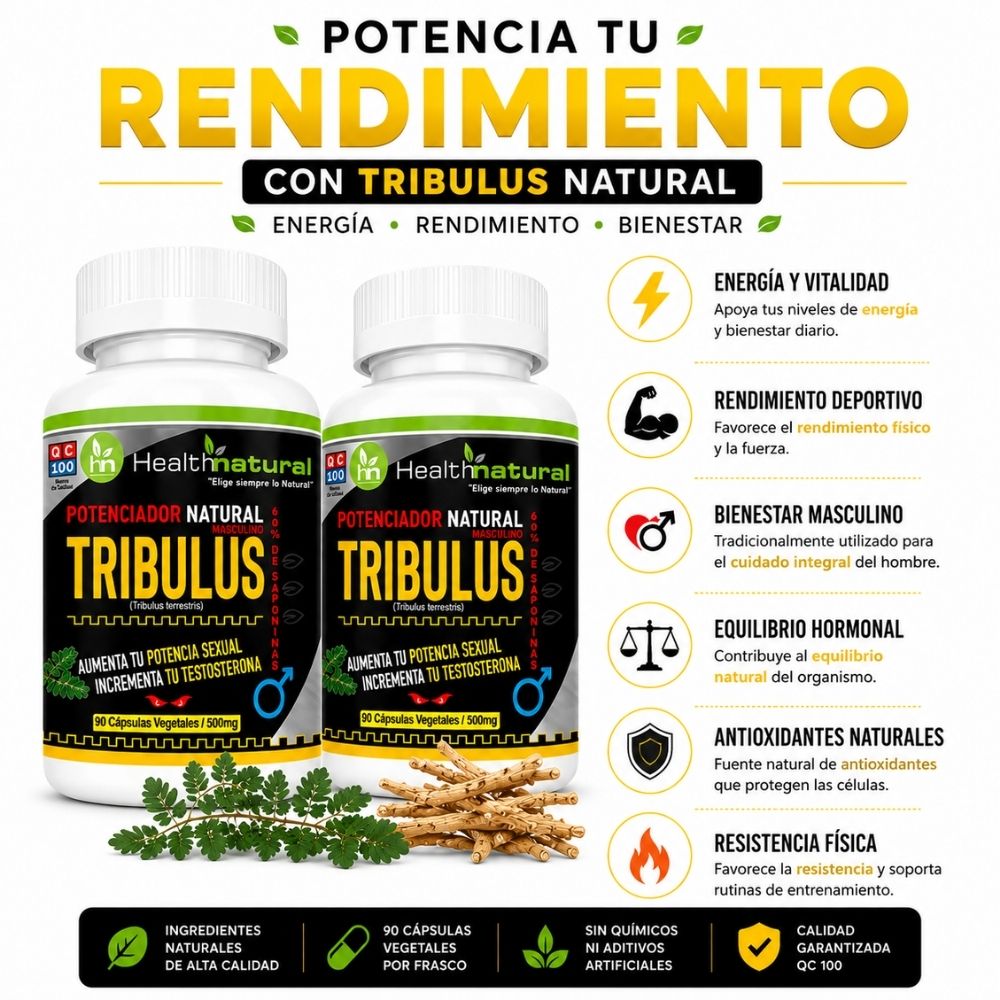 PACK 2 TRIBULUS TERRESTRE HEALTHNATURAL 1000MG