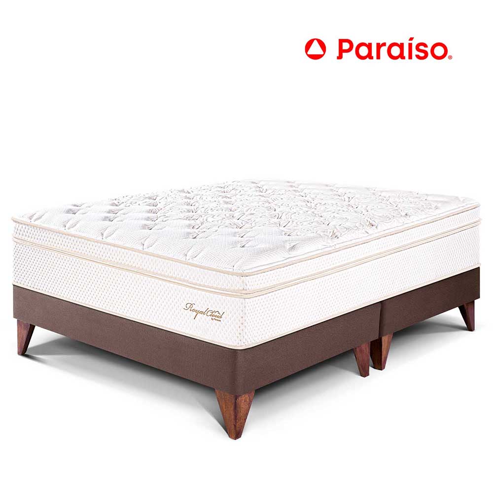 Cama Europea Royal Cloud - Chocolate Queen
