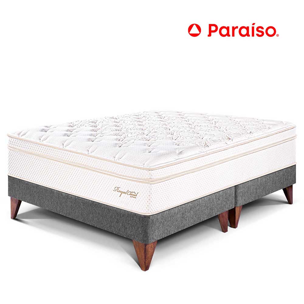 Cama Europea Royal Cloud - Gris King