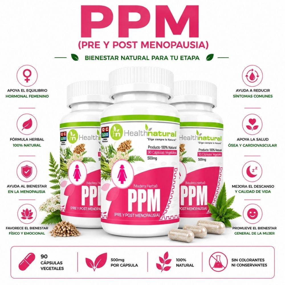 PACK 3 PPM PRE Y POST MENOPAUSIA HEALTHNATURAL 1500MG