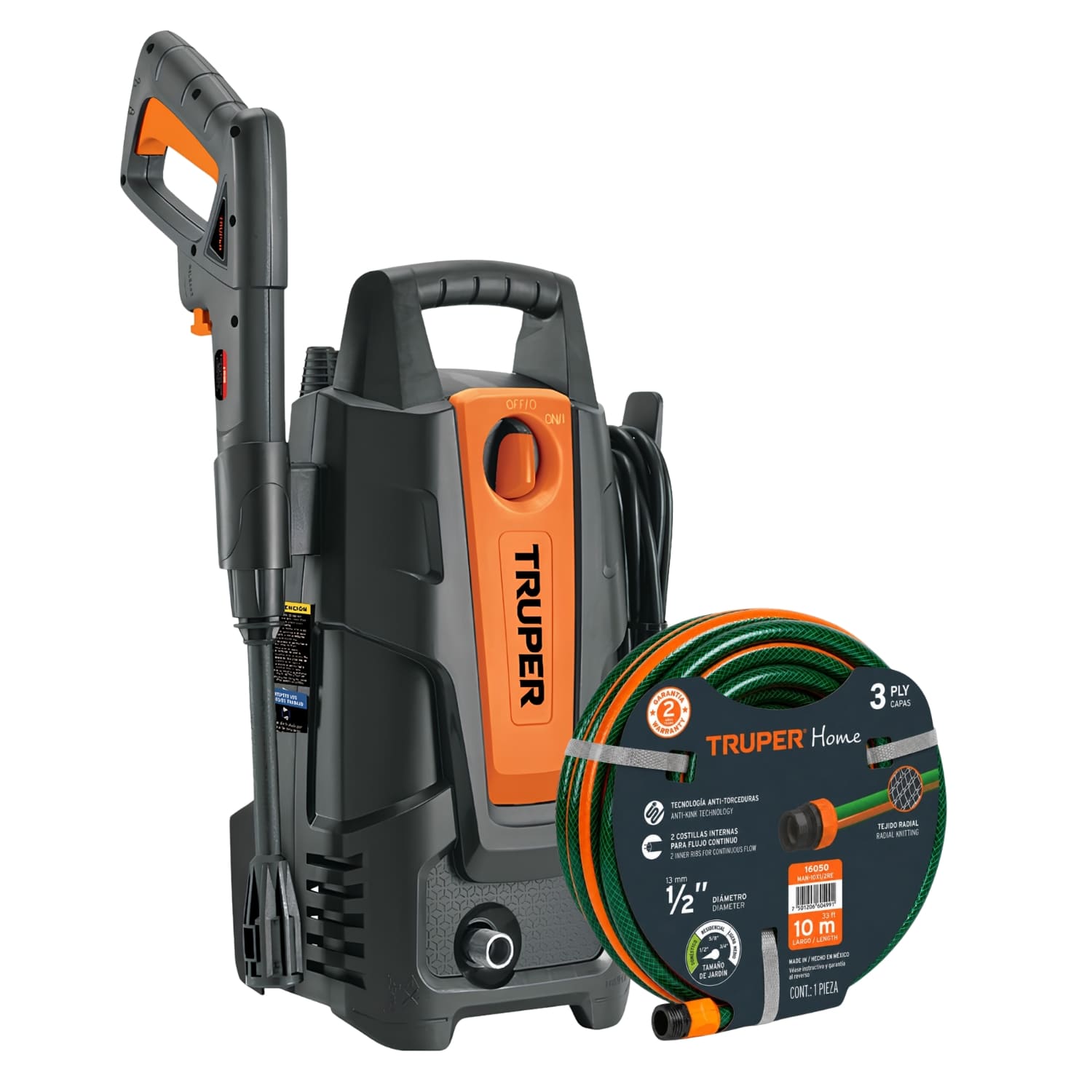 Hidrolavadora Portatil Truper Truper 1500 PSI - Manguera 10 metros 102095-16050