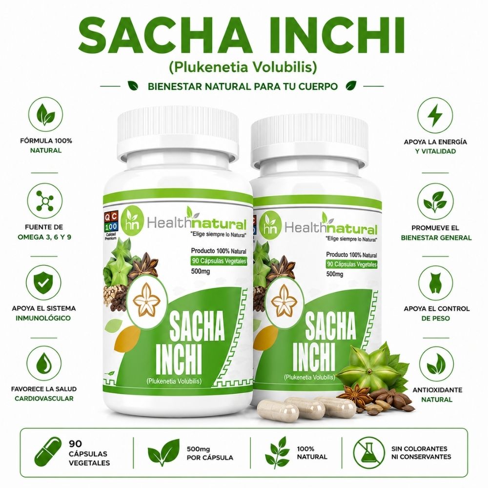 PACK 2 SACHA INCHI HEALTHNATURAL 1000MG