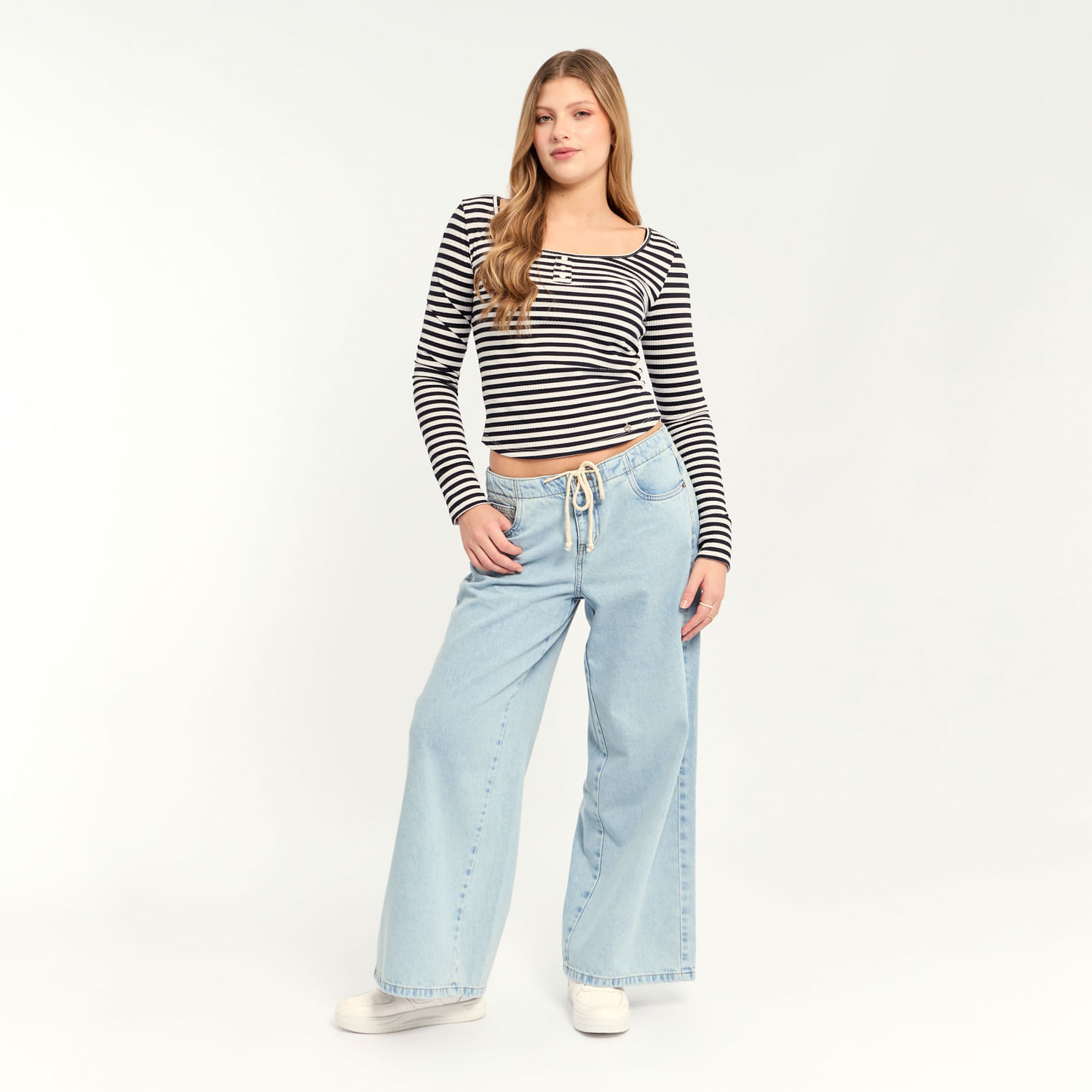 Jean Mujer Milk Bettina Wide Leg Celeste 32
