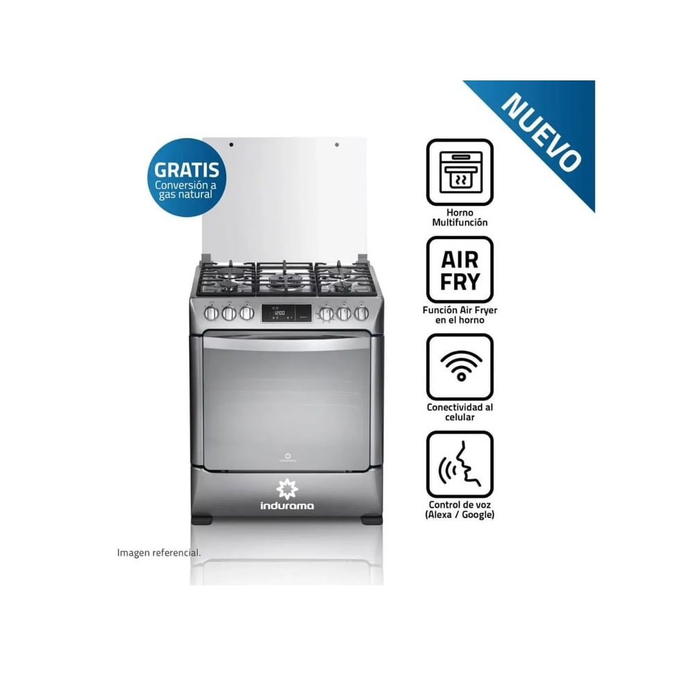 Cocina Indurama Smart CPI-3595C 30 Pulgadas 5 Hornillas Croma