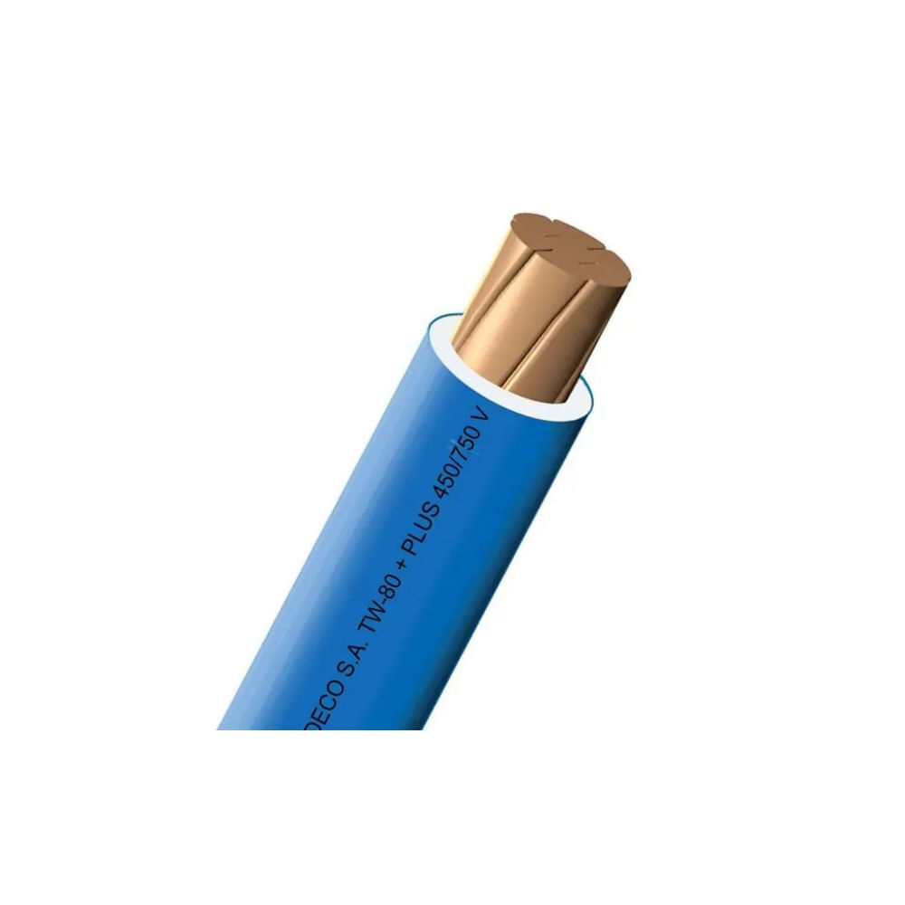 CABLE TW-90 14 AWG INDECO 450/750V -AZUL- 100 Metros Azul