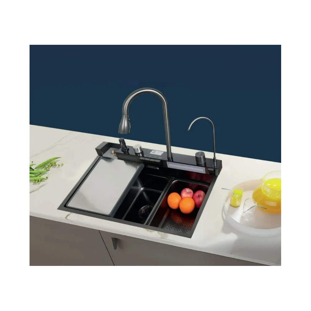 LAVADERO DE COCINA MULTINACIONAL DIGITAL 5 TECLAS Negro