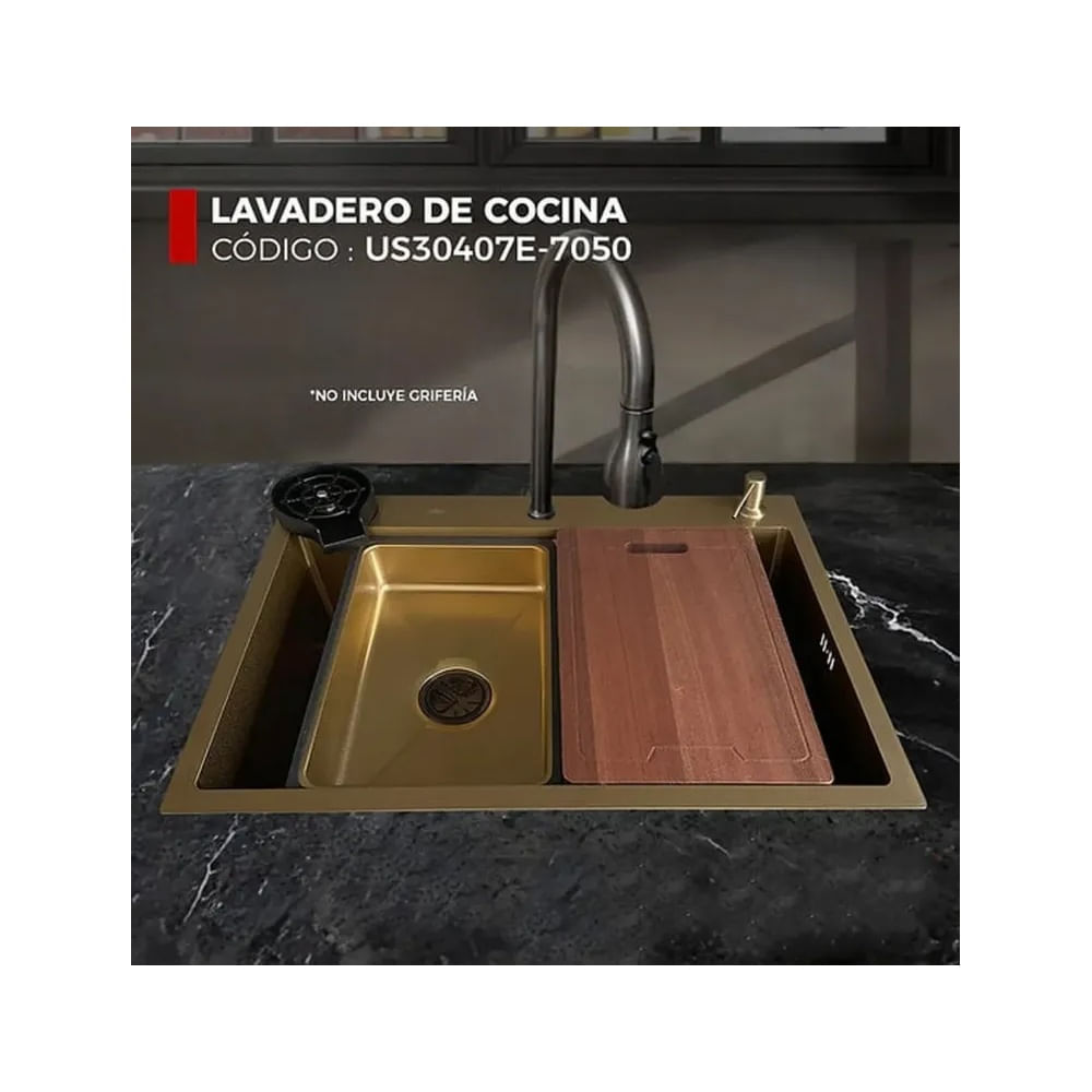 LAVADERO DE COCINA DORADO US30407E-7050 Dorado