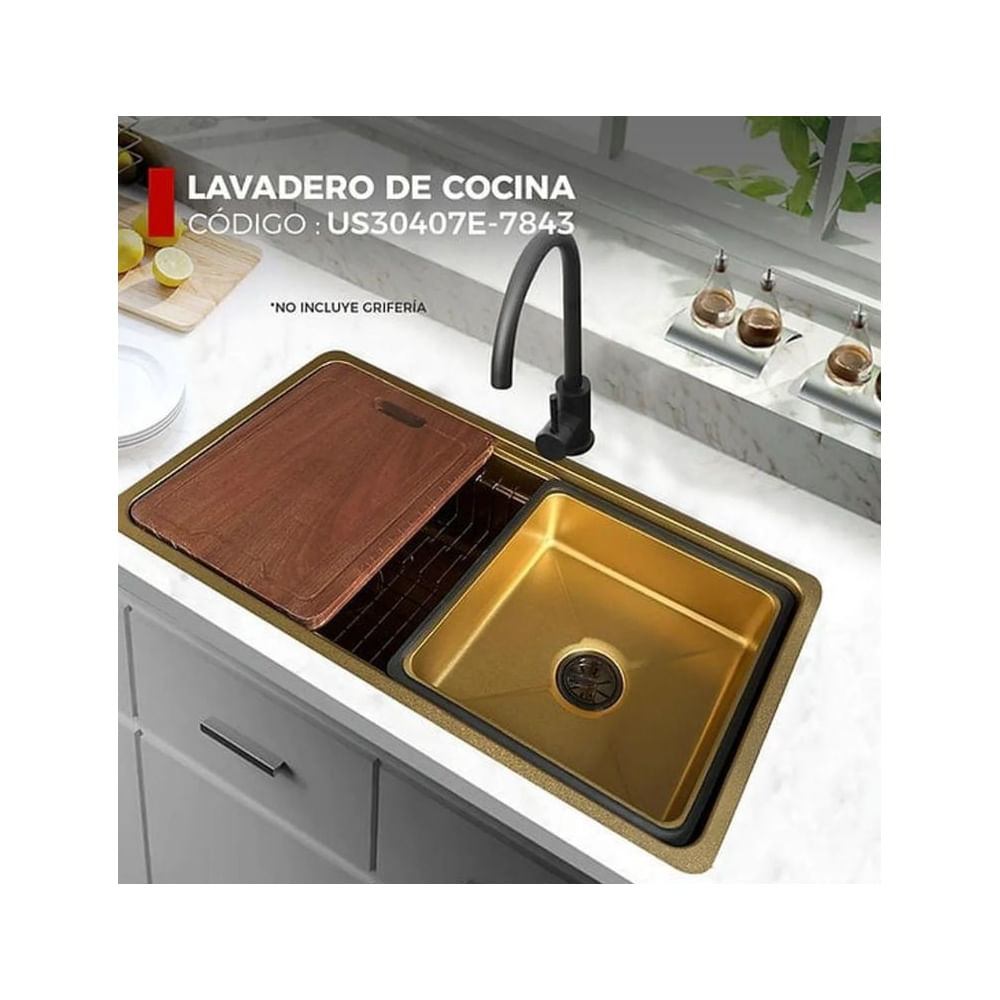 LAVADERO DE COCINA DORADO US30407E-7843 Dorado