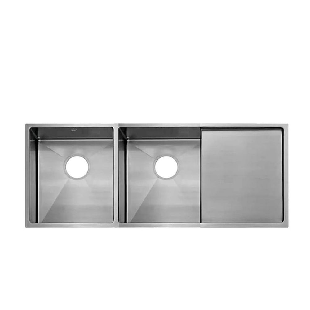 Lavadero de Cocina 2 Pozas con Escurridor Gris XM ULD03-12050 Gris
