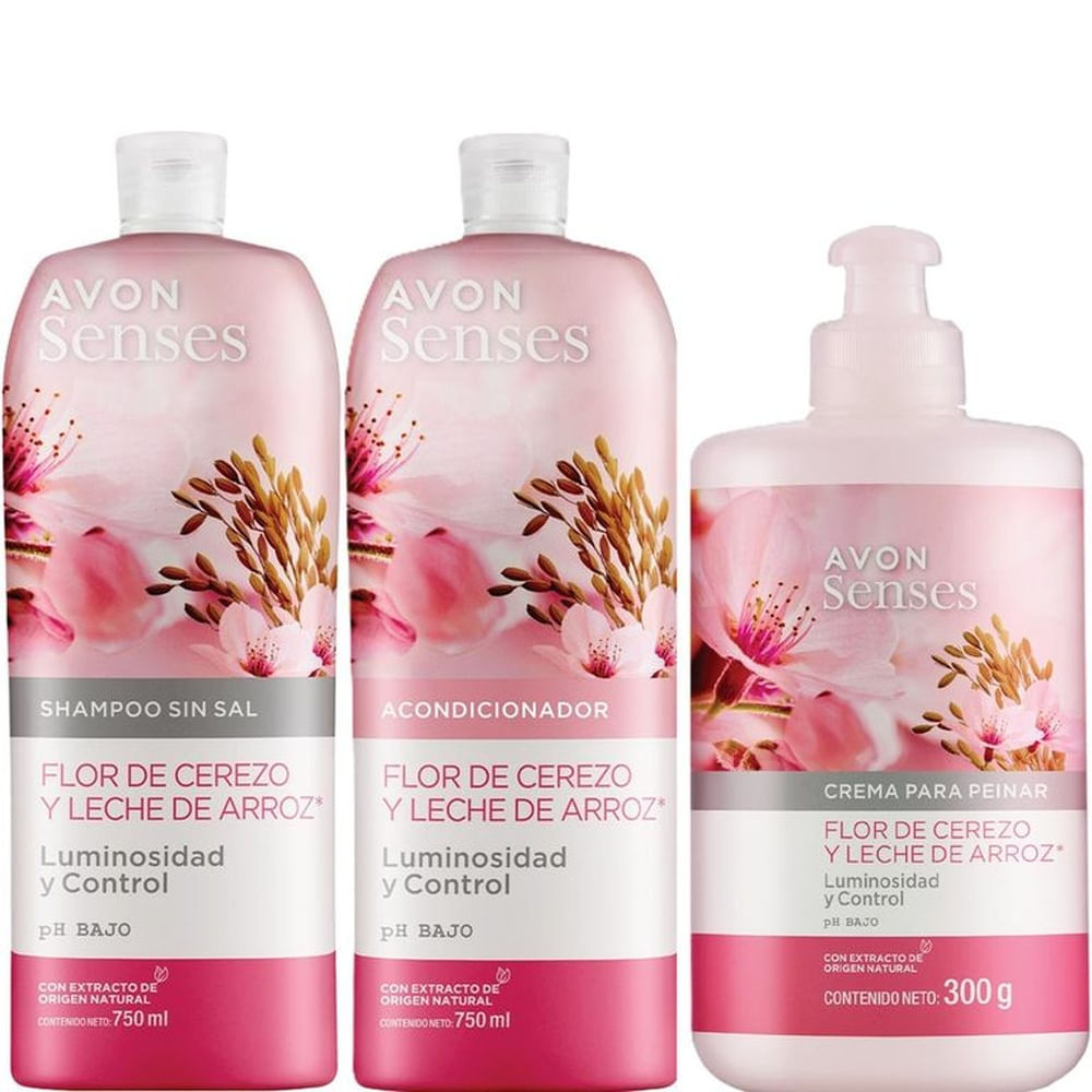 Flor de Cerezo y Leche de Arroz Avon Senses x2