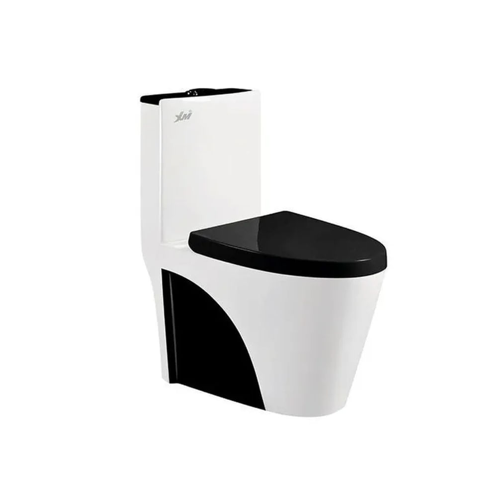 Inodoro one piece blanco con negro IN8835N