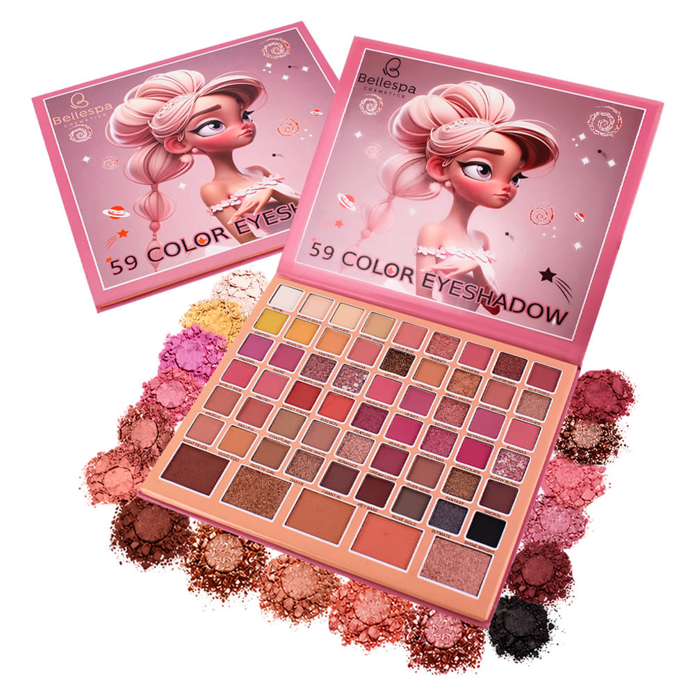 PALETA DE SOMBRA SWEET GLAM ROSE 59 COLORS
