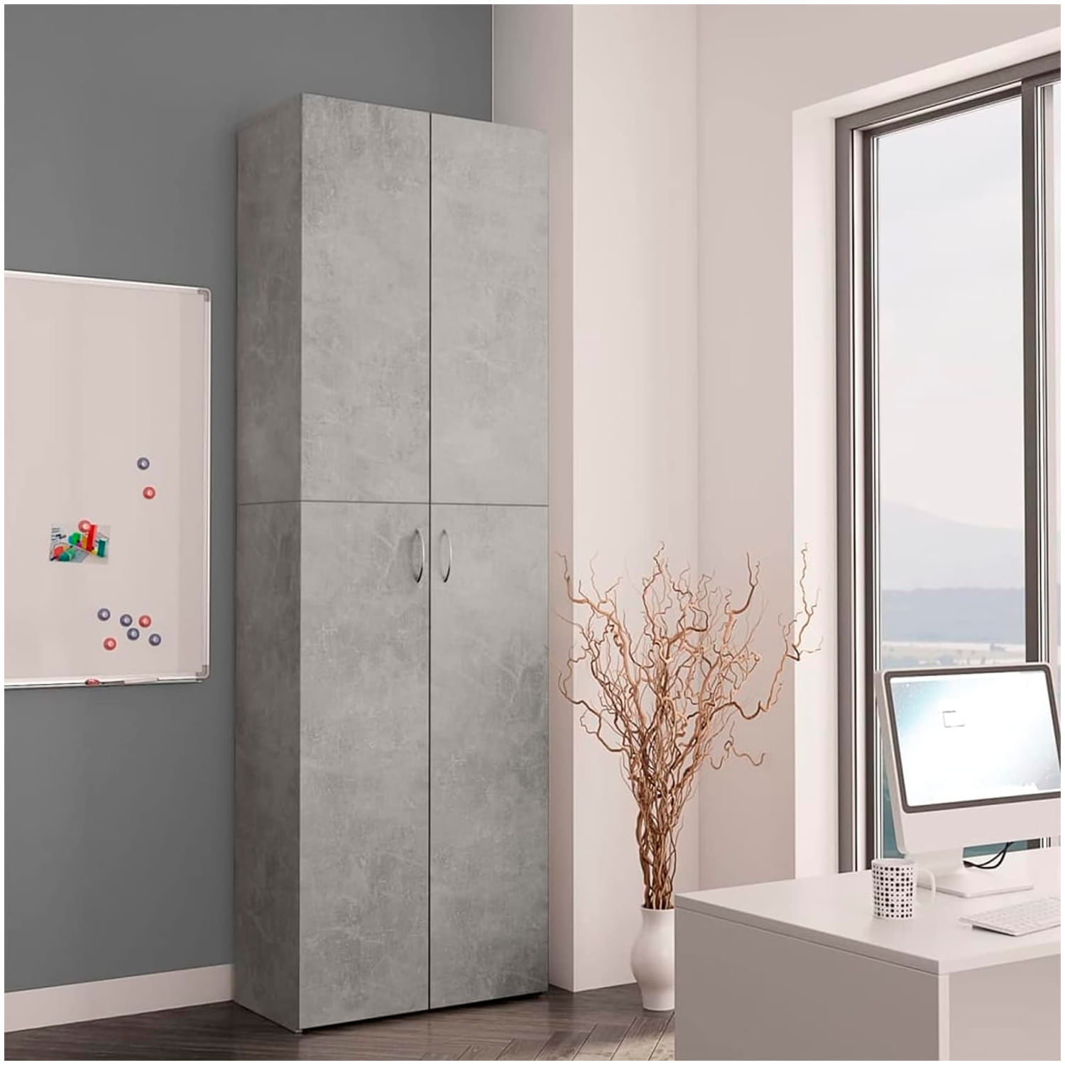 Archivador 190cm Maniego Ventitas Home Cemento