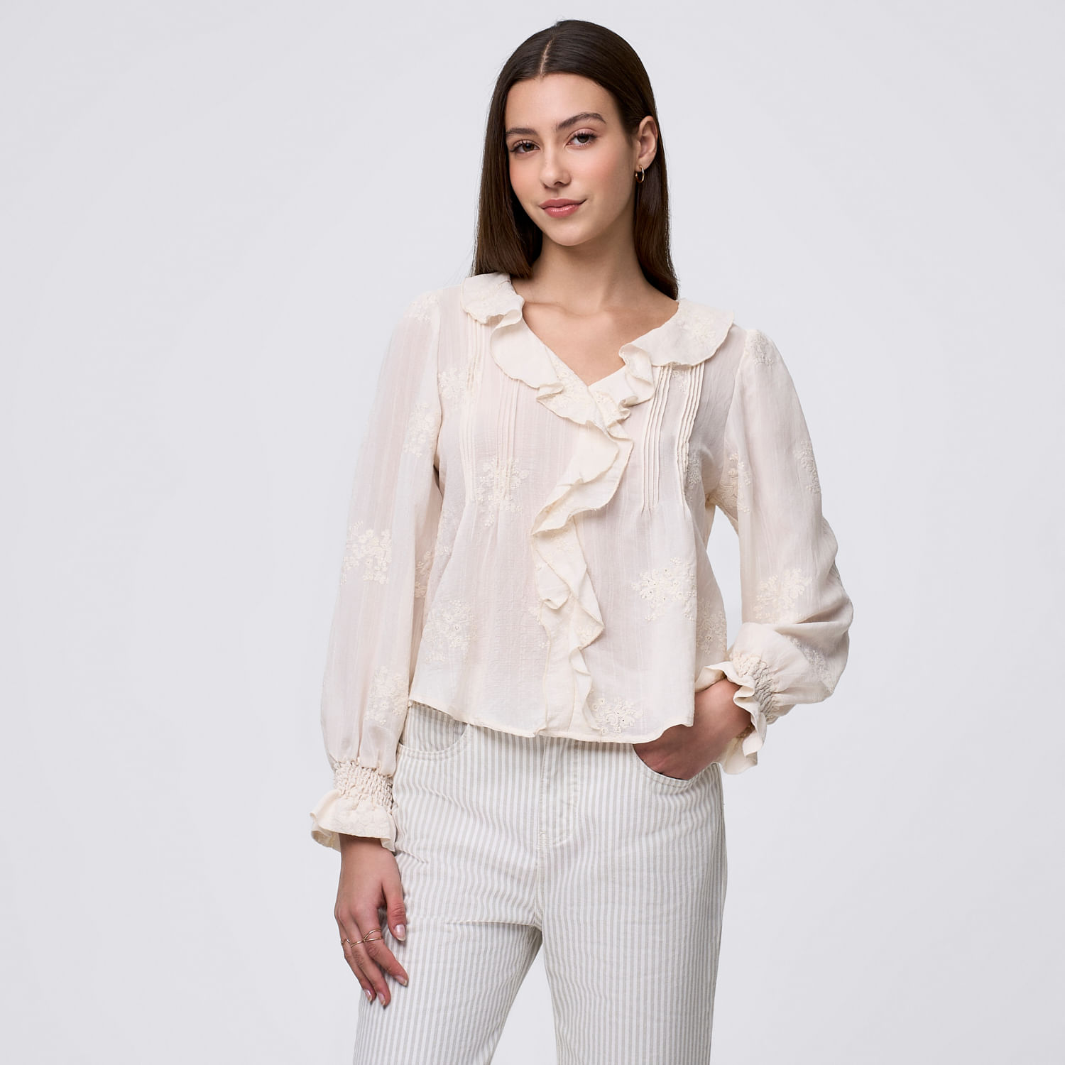 Blusa Mujer Bobos Amc Manga Larga Vainilla S