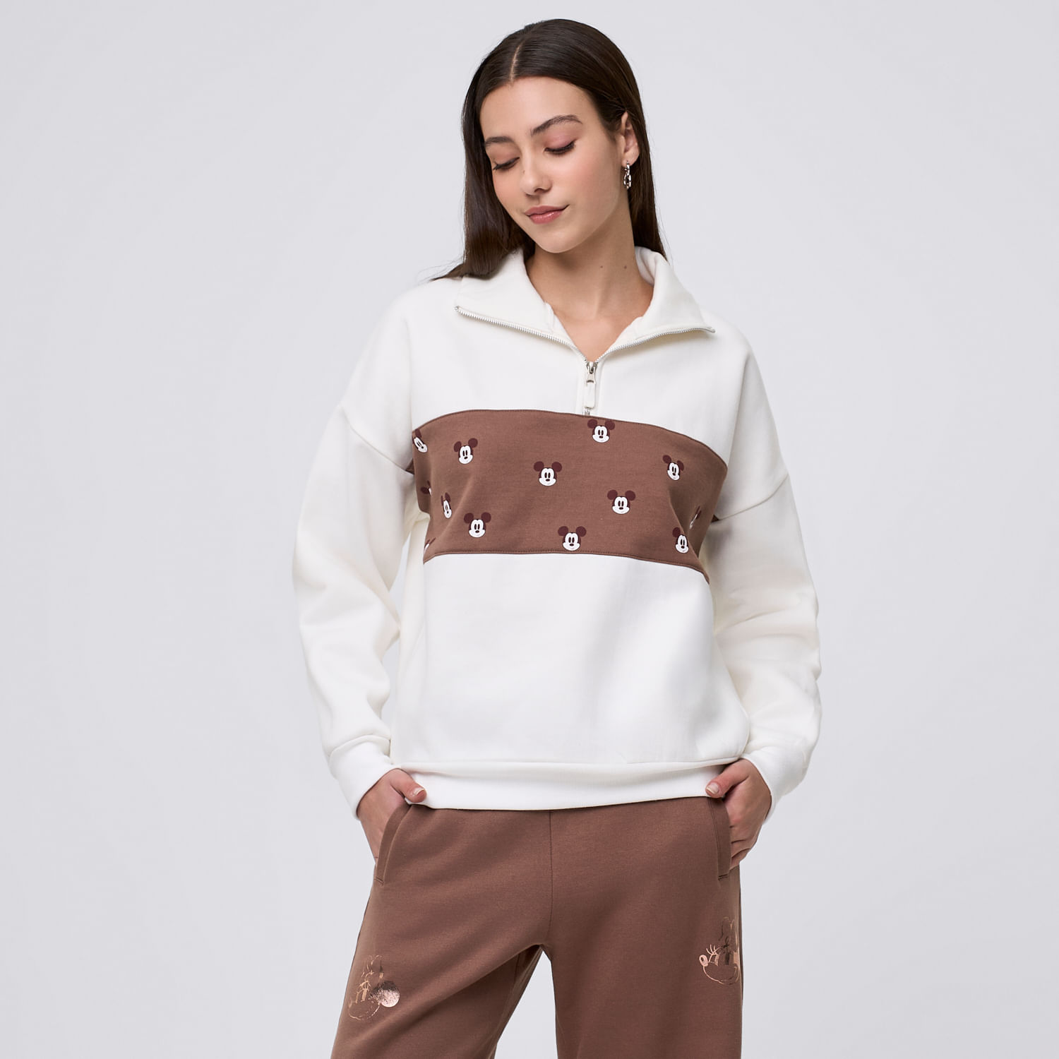 Polera Mujer All Mickey Disney Ecru S