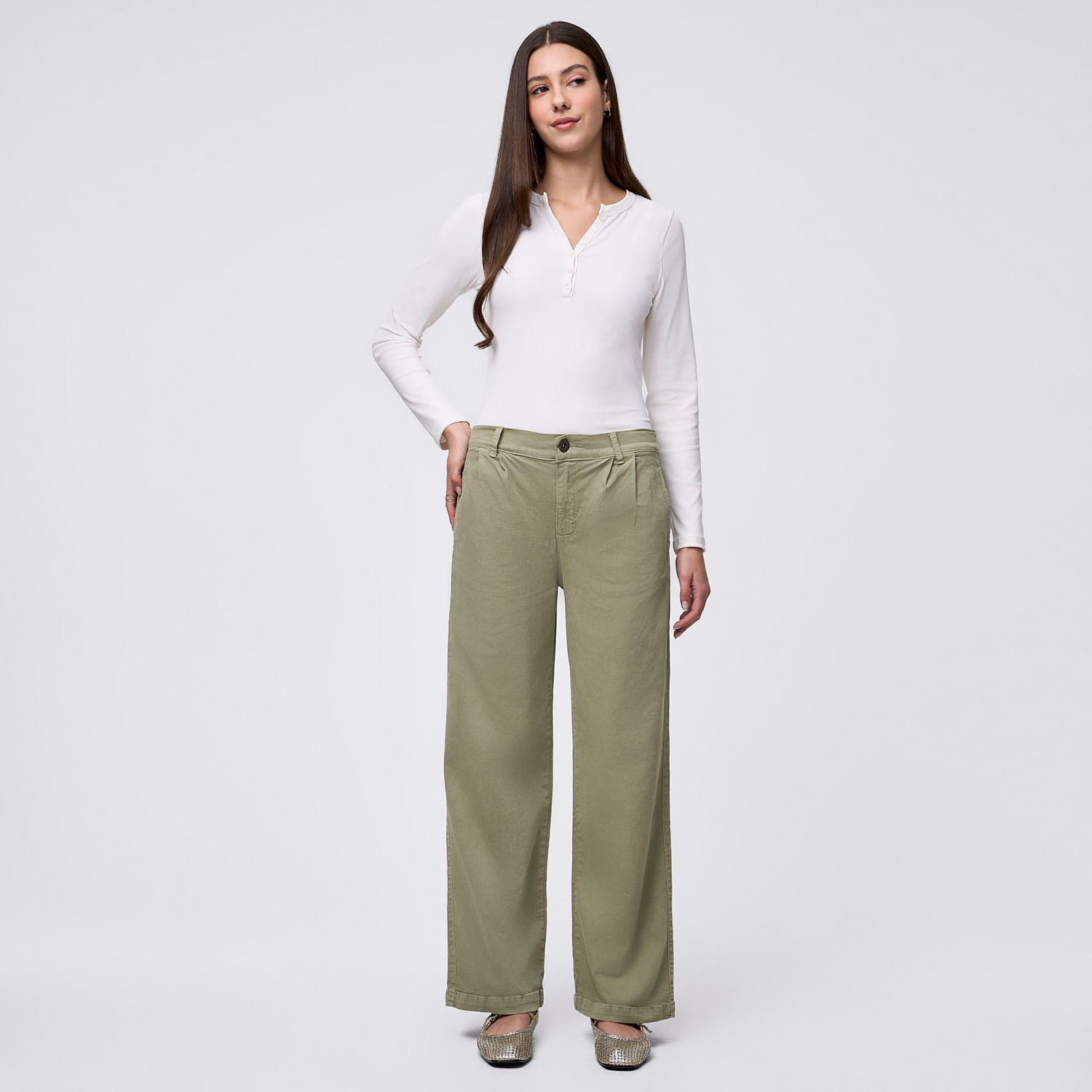 Pantalón Mujer Cadera Amc Verde 32