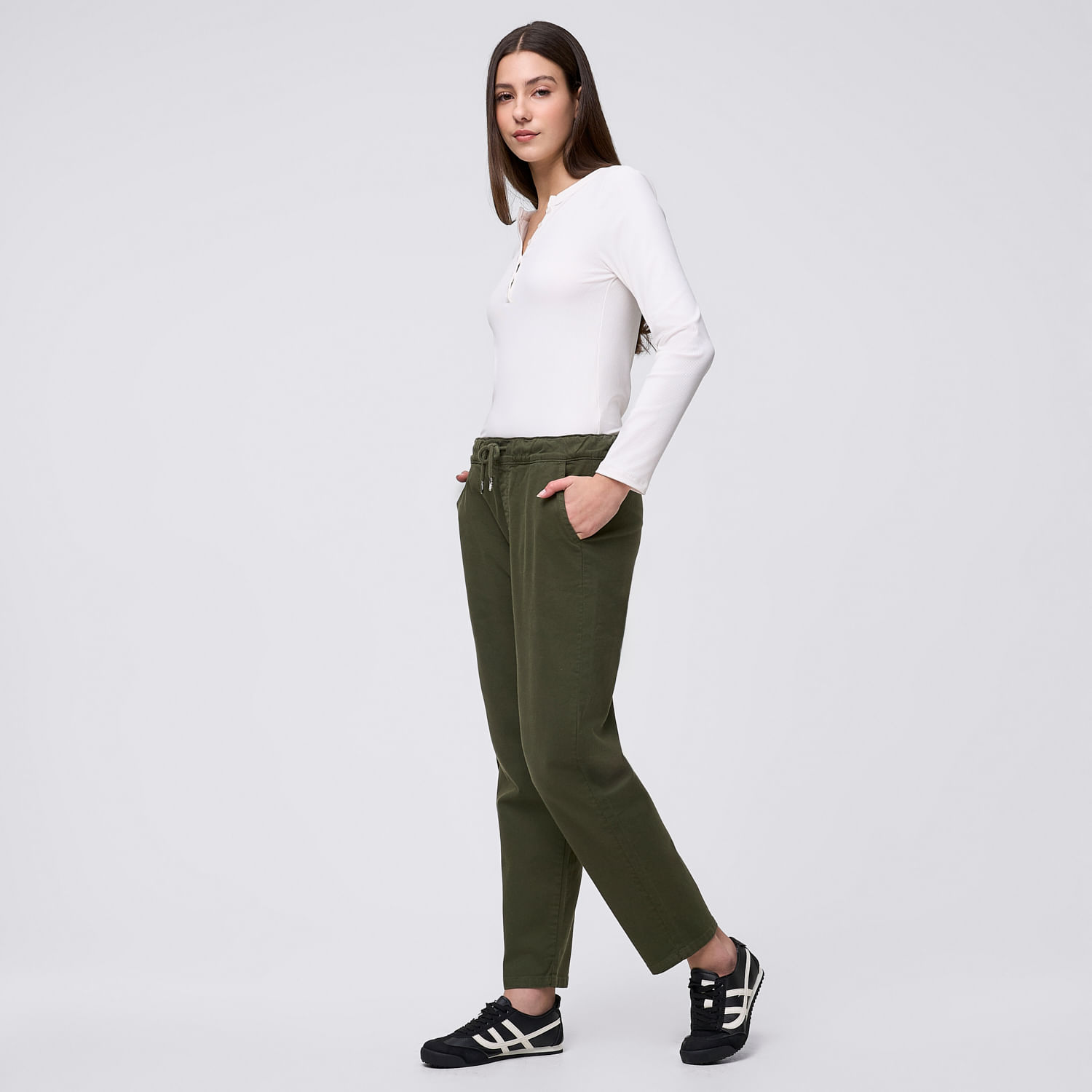 Pantalón Mujer Cinta Amc Verde 26