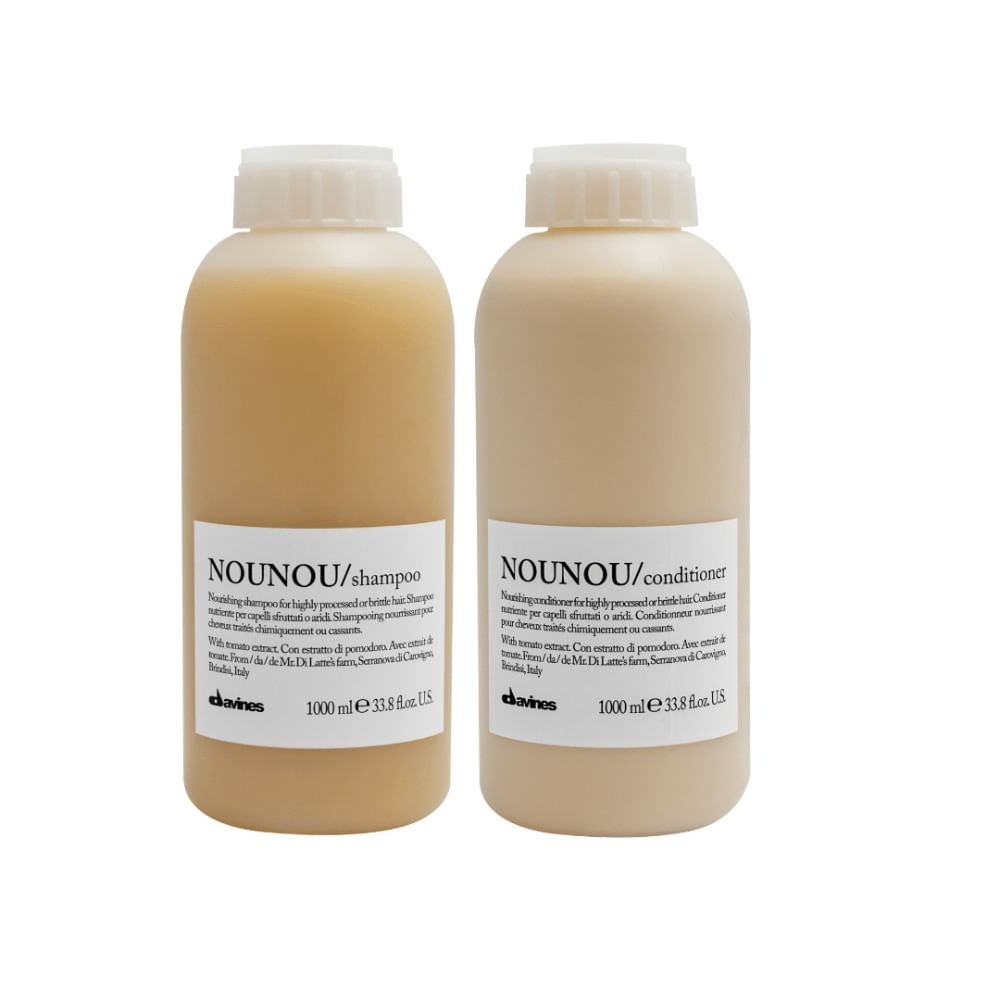 Davines NouNou Pack Nutrición Cabello Dañado Shampoo 1000 ml + Acondicionador 1000 ml Davines NouNou Shampoo Nutrición Cabello Dañado 1000 ml + Acondicionador 1000 ml