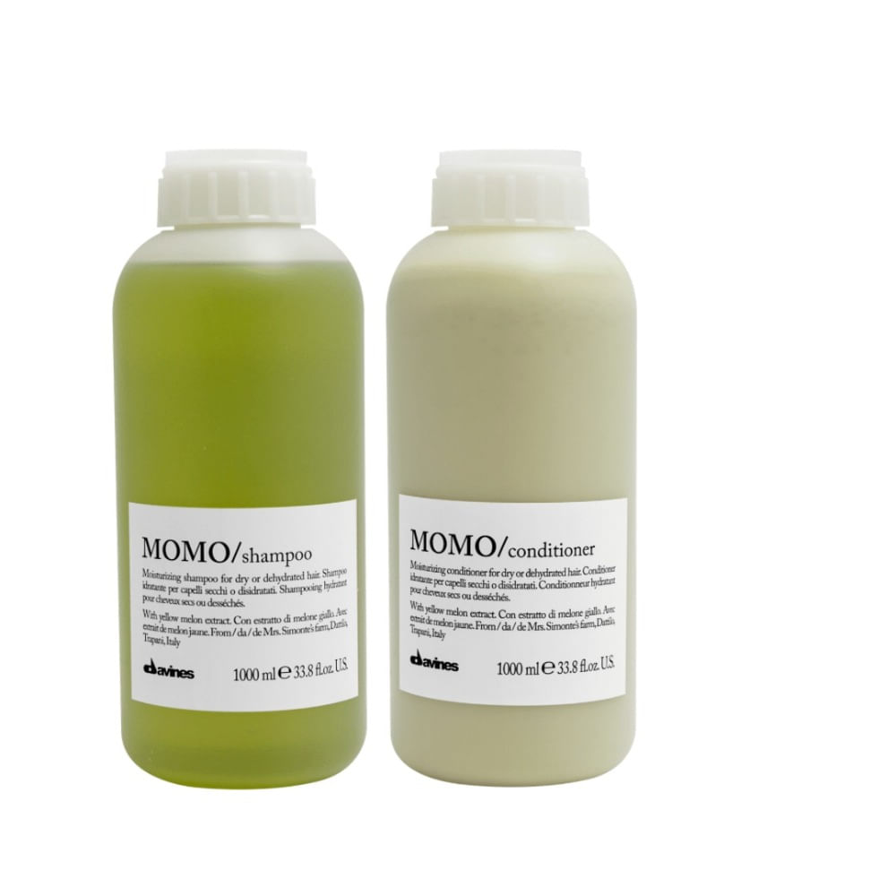 Davines Momo Pack Hidratación Cabello Seco Shampoo 1000 ml + Acondicionador 1000 ml Davines Momo Shampoo Hidratación Cabello Seco 1000 ml + Acondicionador 1000 ml